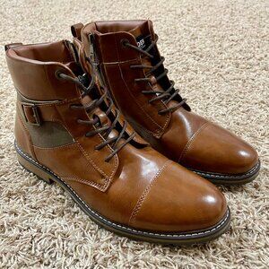Madden By Steve Madden Men’s Lace-Up Combat Boots Brown, Size 13 (New)